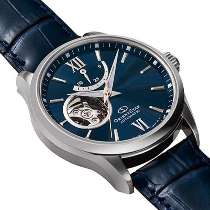 Mechanical Watch - Orient Star Contemporary Open Heart Men's Blue Watch RE-AT0006L00B