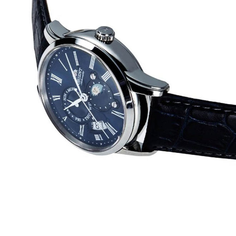 Mechanical Watch - Orient Sun And Moon Men's Blue Watch RA-AK0011D10B