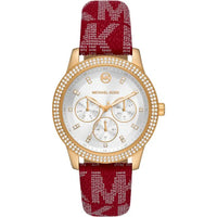 Michael Kors Ladies Watch Tibby 40mm Silver Red MK2967