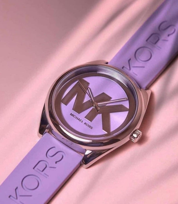 Michael Kors Ladies Watch Janelle 42mm Silver Purple MK7143