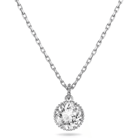 Swarovski Birthstone April Pendant Necklace Silver Rhodium Plated 5522775