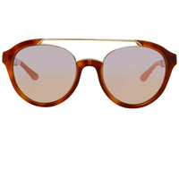 Orlebar Brown Sunglasses Oval Amber Tortise Shell with Orange Lenses OB42C3SUN - WatchPilot