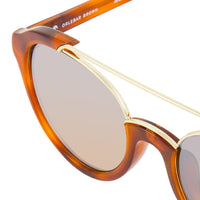 Orlebar Brown Sunglasses Oval Amber Tortise Shell with Orange Lenses OB42C3SUN - WatchPilot