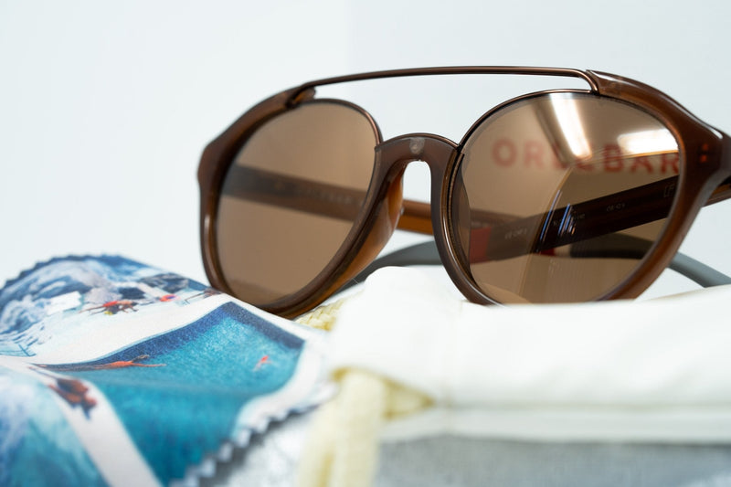 Orlebar Brown Sunglasses Oval Clay & Bronze with Metallic Brown Lenses OB42C6SUN - WatchPilot