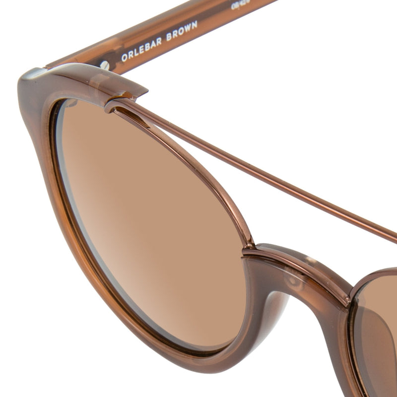 Orlebar Brown Sunglasses Oval Clay & Bronze with Metallic Brown Lenses OB42C6SUN - WatchPilot