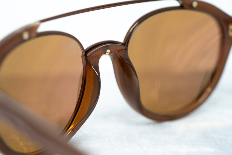 Orlebar Brown Sunglasses Oval Clay & Bronze with Metallic Brown Lenses OB42C6SUN - WatchPilot