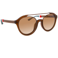 Orlebar Brown Sunglasses Oval Clay & Bronze with Metallic Brown Lenses OB42C6SUN - WatchPilot