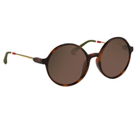 Orlebar Brown Sunglasses Round Tortoise Shell with Brown Lenses OB27C2SUN - WatchPilot