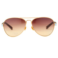 Oscar De La Renta Sunglasses Gold and Brown Graduated Lenses - ODLR44C4SUN - WatchPilot