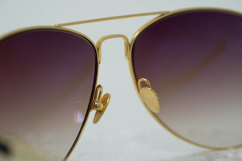 Oscar De La Renta Sunglasses Gold and Brown Graduated Lenses - ODLR44C4SUN - WatchPilot