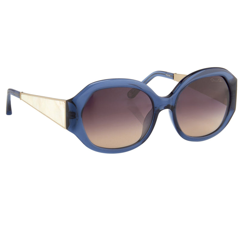 Oscar De La Renta Sunglasses Jackie O Sapphire Blue and Grey Lenses - ODLR34C5SUN - WatchPilot