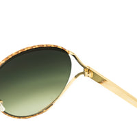 Oscar De La Renta Sunglasses Oval Frame Gold Amber With Green Graduated Lenses Category 3 ODLR61C1SUN - WatchPilot