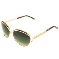 Oscar De La Renta Sunglasses Oval Frame Gold Amber With Green Graduated Lenses Category 3 ODLR61C1SUN - WatchPilot