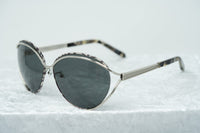 Oscar De La Renta Sunglasses Oval Frame Silver Black White With Grey Lenses Category 3 ODLR61C3SUN - WatchPilot