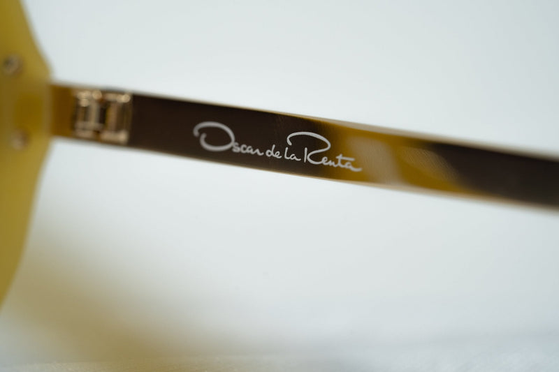 Oscar De La Renta Sunglasses Oversized Frame Beige Enamel Arms and Grey Lenses - ODLR22C4SUN - WatchPilot