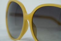 Oscar De La Renta Sunglasses Oversized Frame Beige Enamel Arms and Grey Lenses - ODLR22C4SUN - WatchPilot