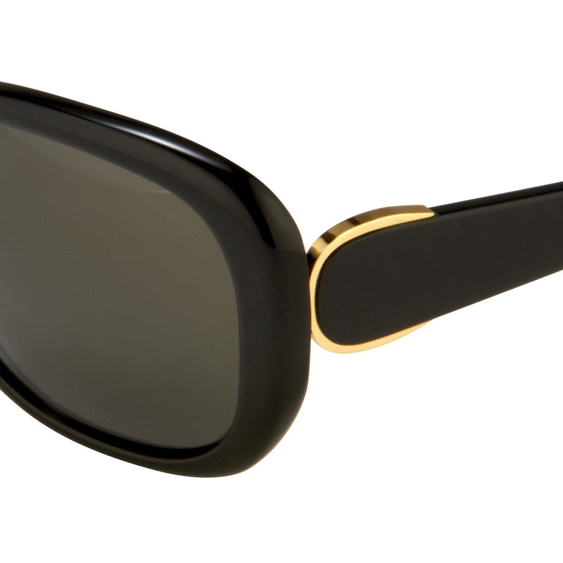 Oscar De La Renta Sunglasses Oversized Frame Black and Grey Lenses - ODLR45C1SUN - WatchPilot