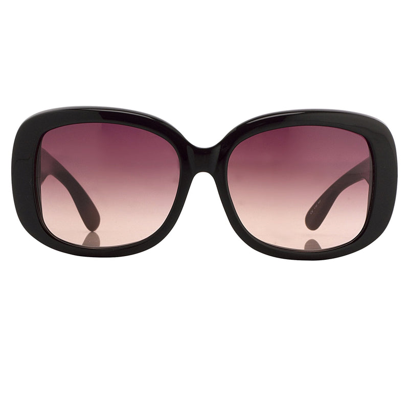 Oscar De La Renta Sunglasses Oversized Frame Black Wood and Burgundy Graduated Lenses ODLR25C1SUN - WatchPilot