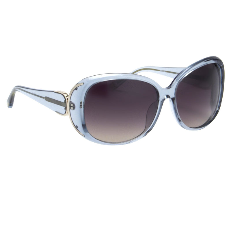 Oscar De La Renta Sunglasses Oversized Frame Blue Light Gold and Dark Grey Lenses Category 3 - ODLR55C5SUN - WatchPilot