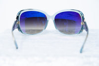 Oscar De La Renta Sunglasses Oversized Frame Blue Light Gold and Dark Grey Lenses Category 3 - ODLR55C5SUN - WatchPilot