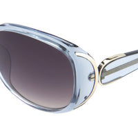 Oscar De La Renta Sunglasses Oversized Frame Blue Light Gold and Dark Grey Lenses Category 3 - ODLR55C5SUN - WatchPilot