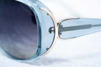 Oscar De La Renta Sunglasses Oversized Frame Blue Light Gold and Dark Grey Lenses Category 3 - ODLR55C5SUN - WatchPilot