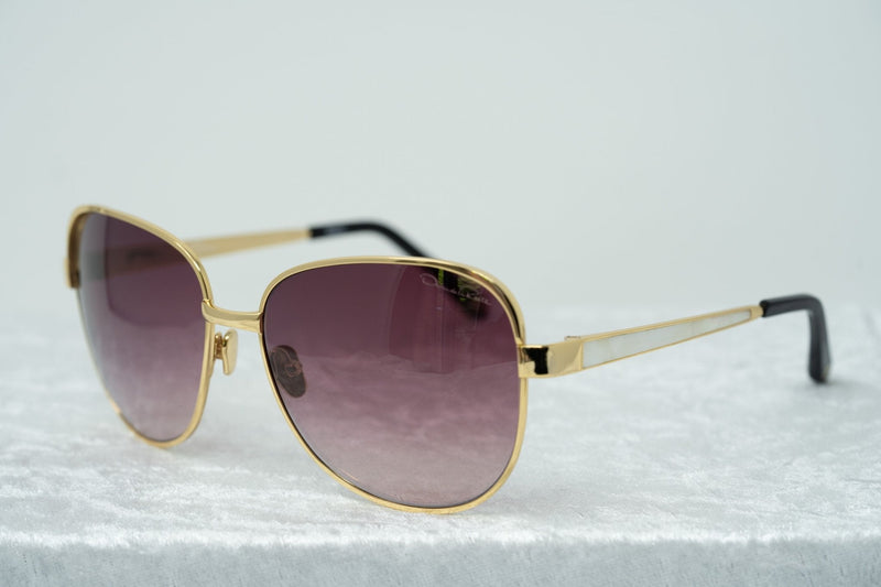 Oscar De La Renta Sunglasses Oversized Frame Gold and Purple Lenses Category 3 - ODLR32C1SUN - WatchPilot