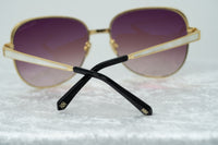 Oscar De La Renta Sunglasses Oversized Frame Gold and Purple Lenses Category 3 - ODLR32C1SUN - WatchPilot