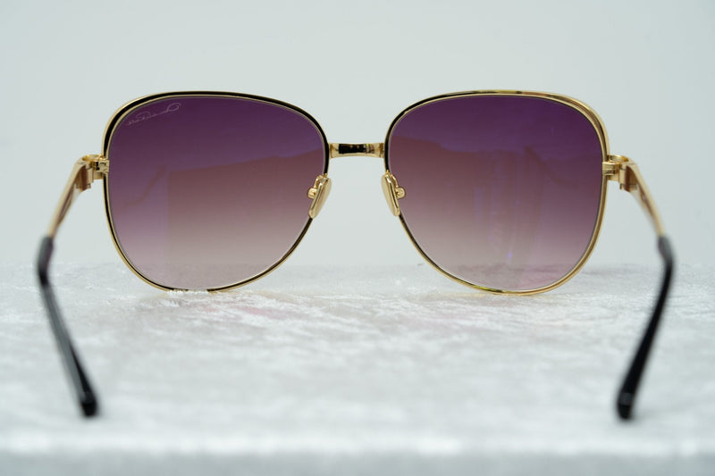 Oscar De La Renta Sunglasses Oversized Frame Gold and Purple Lenses Category 3 - ODLR32C1SUN - WatchPilot