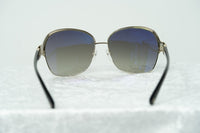 Oscar De La Renta Sunglasses Oversized Frame Light Gold Aquamarine Enamel and Grey Lenses - ODLR50C1SUN - WatchPilot