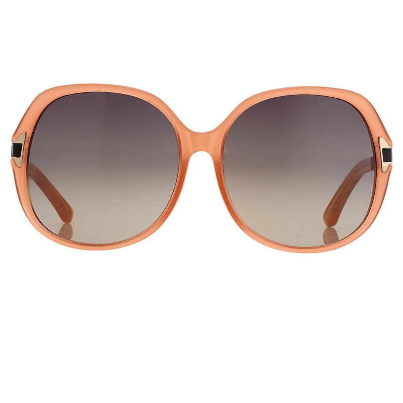 Oscar De La Renta Sunglasses Oversized Frame Orange Enamel Arms and Grey Lenses - ODLR22C5SUN - WatchPilot