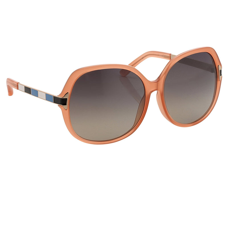 Oscar De La Renta Sunglasses Oversized Frame Orange Enamel Arms and Grey Lenses - ODLR22C5SUN - WatchPilot