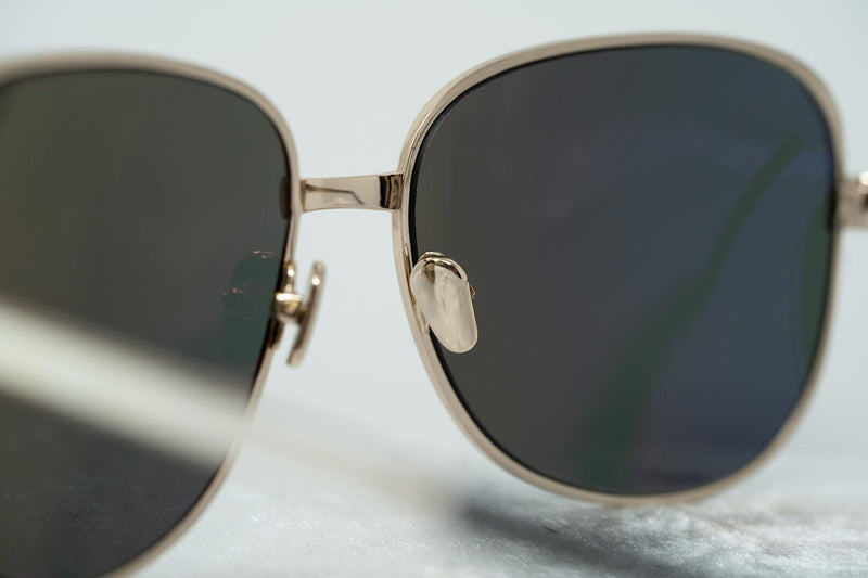 Oscar De La Renta Sunglasses Oversized Frame Rose Gold and Green Lenses Category 3 - ODLR32C2SUN - WatchPilot