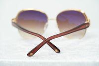 Oscar De La Renta Sunglasses Oversized Frame Russian Gold Red Enamel With Grey Lenses - ODLR50C4SUN - WatchPilot