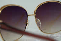 Oscar De La Renta Sunglasses Oversized Frame Russian Gold Red Enamel With Grey Lenses - ODLR50C4SUN - WatchPilot