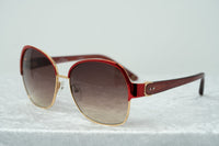 Oscar De La Renta Sunglasses Oversized Frame Russian Gold Red Enamel With Grey Lenses - ODLR50C4SUN - WatchPilot