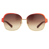 Oscar De La Renta Sunglasses Oversized Frame Russian Gold Red Enamel With Grey Lenses - ODLR50C4SUN - WatchPilot