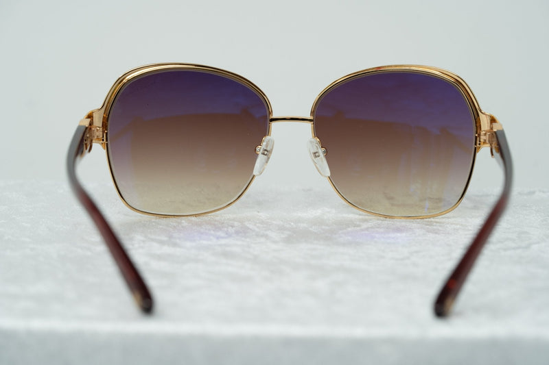 Oscar De La Renta Sunglasses Oversized Frame Russian Gold Red Enamel With Grey Lenses - ODLR50C4SUN - WatchPilot