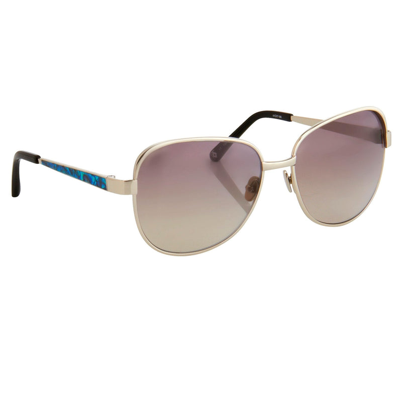 Oscar De La Renta Sunglasses Oversized Frame Silver and Grey Lenses - ODLR32C3SUN - WatchPilot