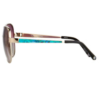 Oscar De La Renta Sunglasses Oversized Frame Silver and Grey Lenses - ODLR32C3SUN - WatchPilot