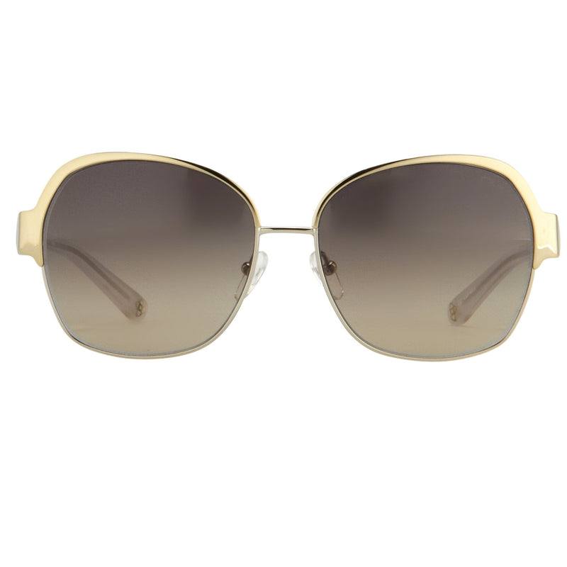 Oscar De La Renta Sunglasses Oversized Frame Silver Light Oyster Enamel With Grey Lenses - ODLR50C3SUN - WatchPilot