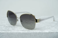 Oscar De La Renta Sunglasses Oversized Frame Silver Light Oyster Enamel With Grey Lenses - ODLR50C3SUN - WatchPilot