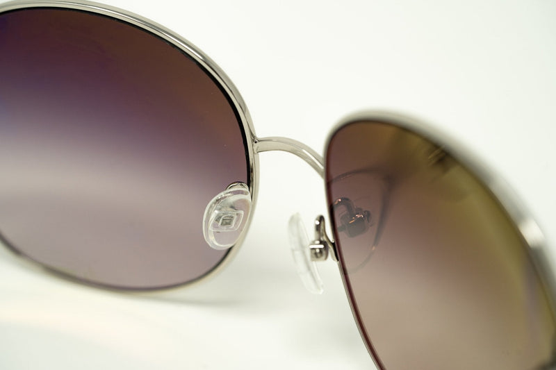 Oscar De La Renta Sunglasses Oversized Frame Silver White and Grey Lenses - ODLR54C3SUN - WatchPilot