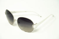 Oscar De La Renta Sunglasses Oversized Frame Silver White and Grey Lenses - ODLR54C3SUN - WatchPilot