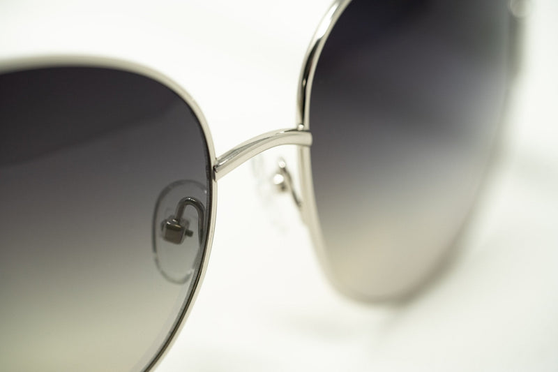 Oscar De La Renta Sunglasses Oversized Frame Silver White and Grey Lenses - ODLR54C3SUN - WatchPilot