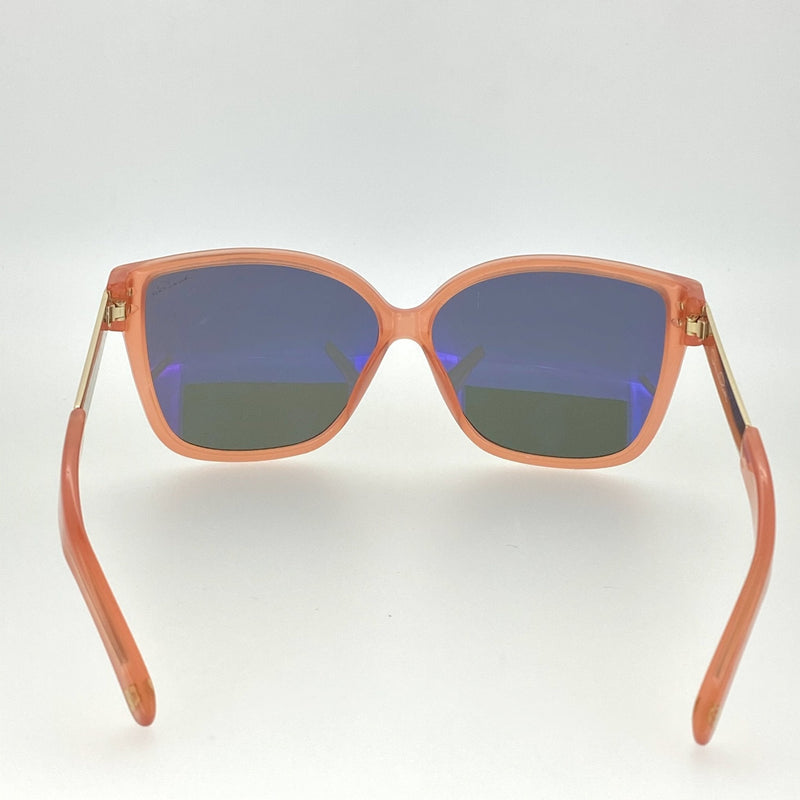 Oscar De La Renta Sunglasses Oversized Orange Enamel Arms and Green Lenses Category 3 - ODLR21C5SUN - WatchPilot