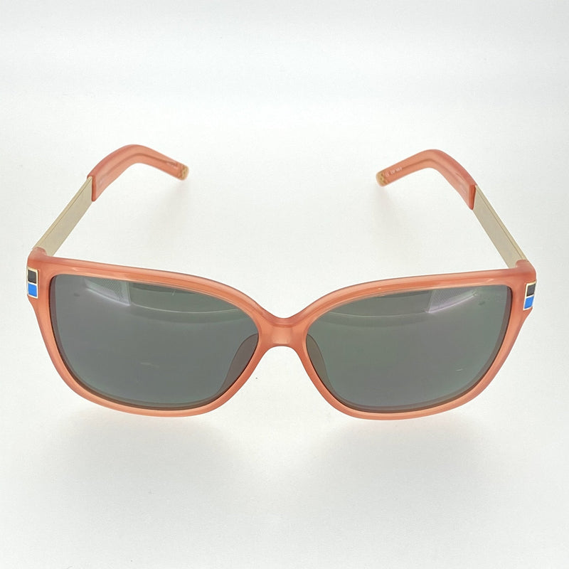 Oscar De La Renta Sunglasses Oversized Orange Enamel Arms and Green Lenses Category 3 - ODLR21C5SUN - WatchPilot