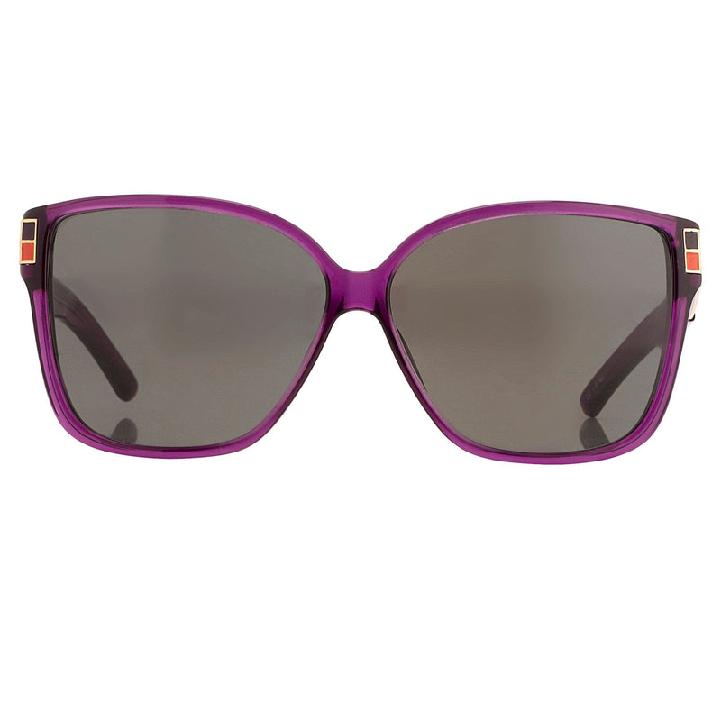 Oscar De La Renta Sunglasses Oversized Purple Enamel Arms and Green Lenses Category 3 - ODLR21C2SUN - WatchPilot