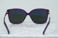 Oscar De La Renta Sunglasses Oversized Purple Enamel Arms and Green Lenses Category 3 - ODLR21C2SUN - WatchPilot