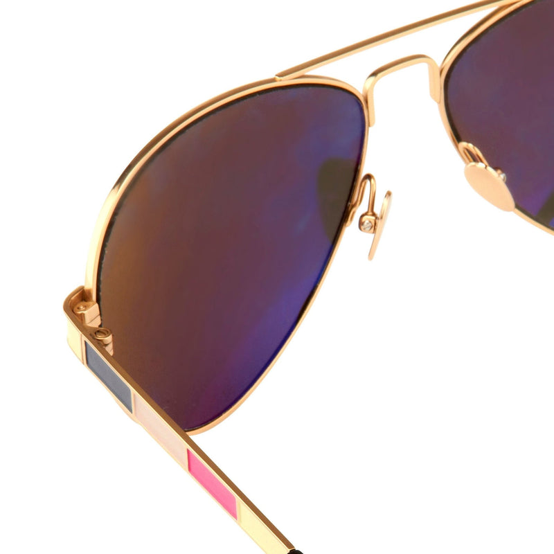 Oscar De La Renta Sunglasses Rose Gold and Green Lenses Category 3 - ODLR44C5SUN - WatchPilot